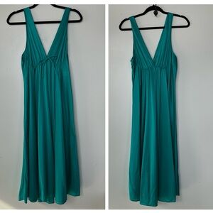 Vintage Intimate Options Nightgown Teal Floor Length